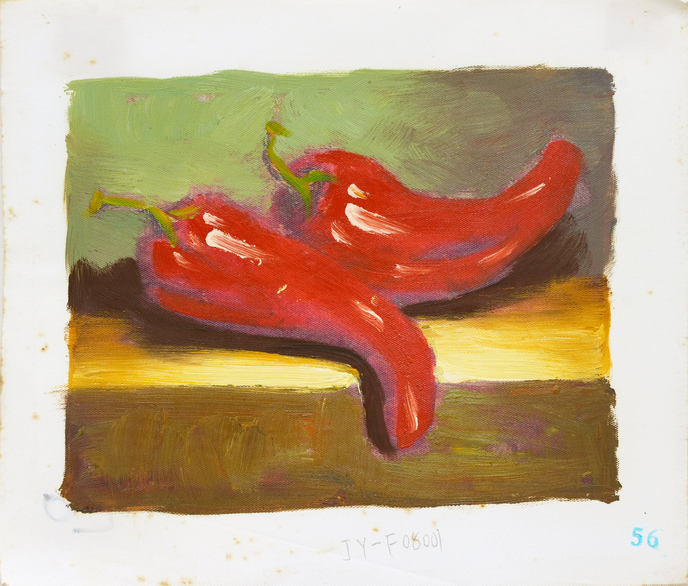 Red Chili Peppers Oil Painting for Kitchen Walls